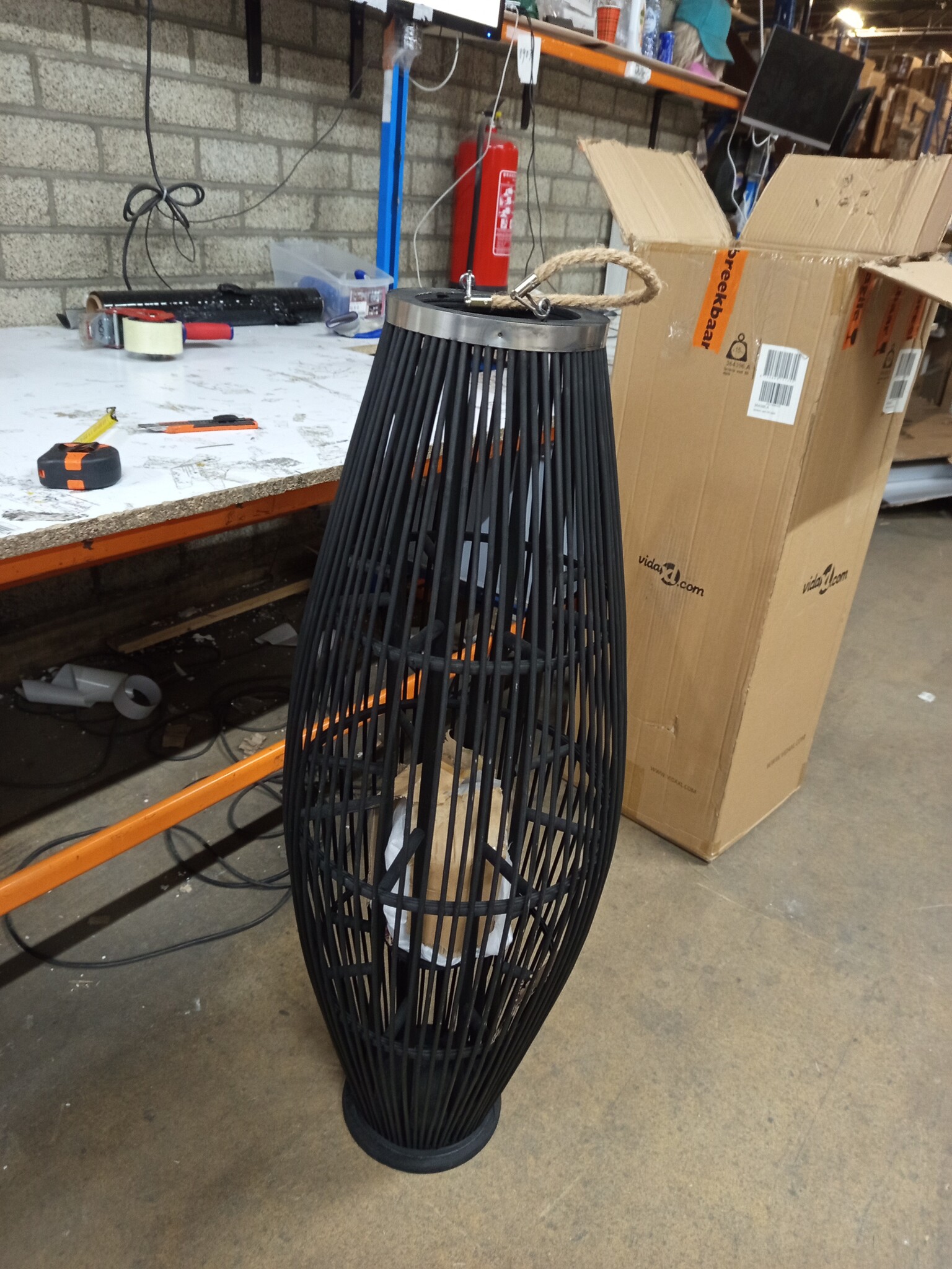 vidaXL Bamboe Lantaarnhouder Hangend - Zwart | 59% Korting