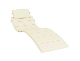 vidaXL Ligbedkussen Crème 186x58x3 cm - 62% Korting!