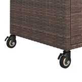 vidaXL Serveerwagen met lade - Poly rattan bruin - Nu 53% korting!