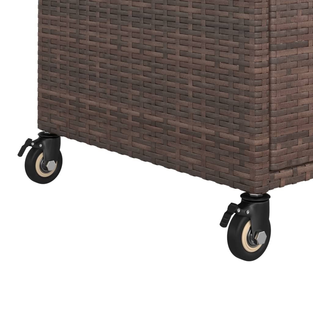 vidaXL Serveerwagen met lade - Poly rattan bruin - Nu 53% korting!