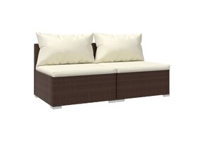 vidaXL Loungeset Poly Rattan Bruin (65% korting)