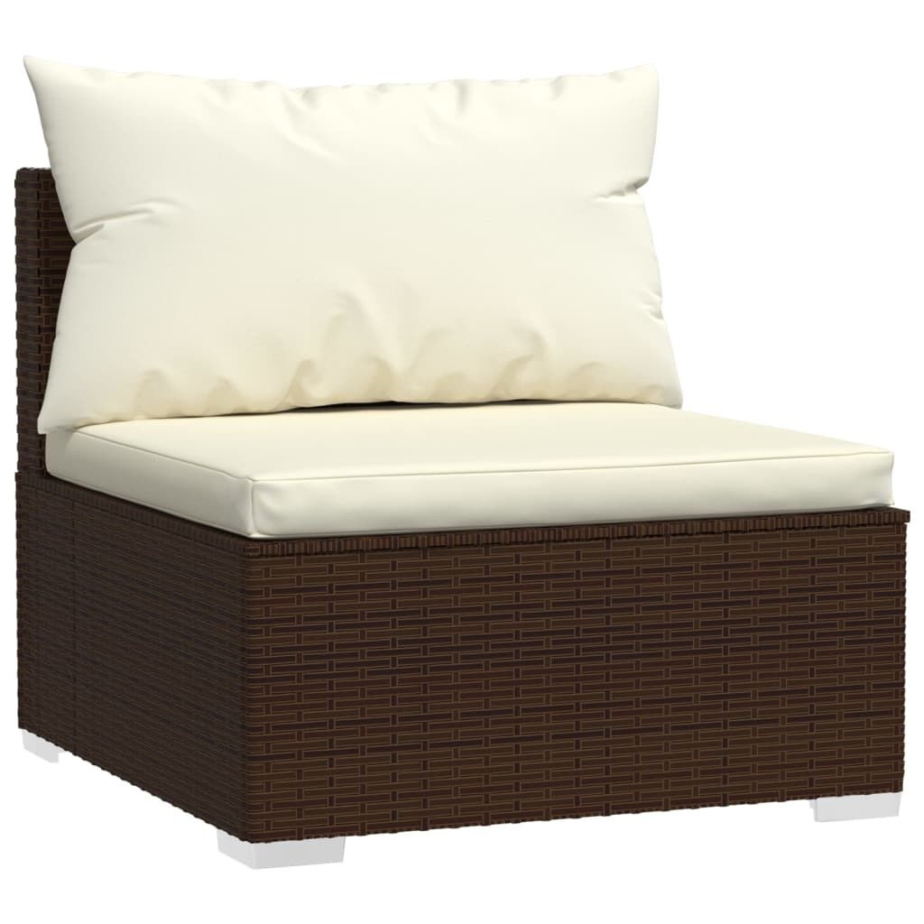 vidaXL Loungeset Poly Rattan Bruin (65% korting)