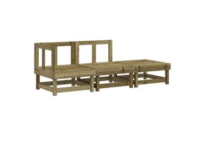 vidaXL 3-delige Loungeset Grenenhout (62% Korting)