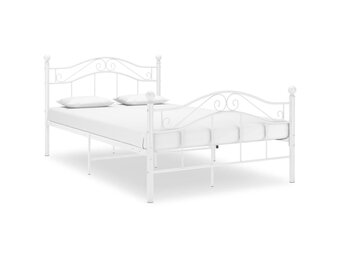 vidaXL Bedframe Metaal Wit 120x200 cm - Nu 34% Korting!