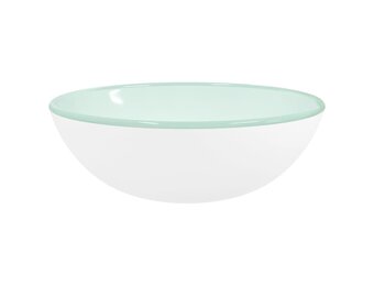 vidaXL Wasbak Gehard Glas Wit 35x12 cm - 54% Korting