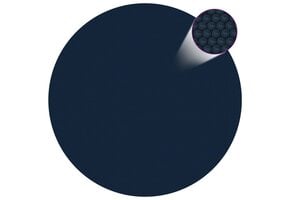 vidaXL Zwembadfolie solar drijvend 381 cm PE zwart en blauw