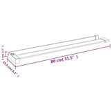 vidaXL Wandschap Douche 80cm Aluminium Zwart - 57% Korting!