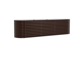 vidaXL Verhoogde plantenbak Bruin 320 x 80 x 81 cm Staal
