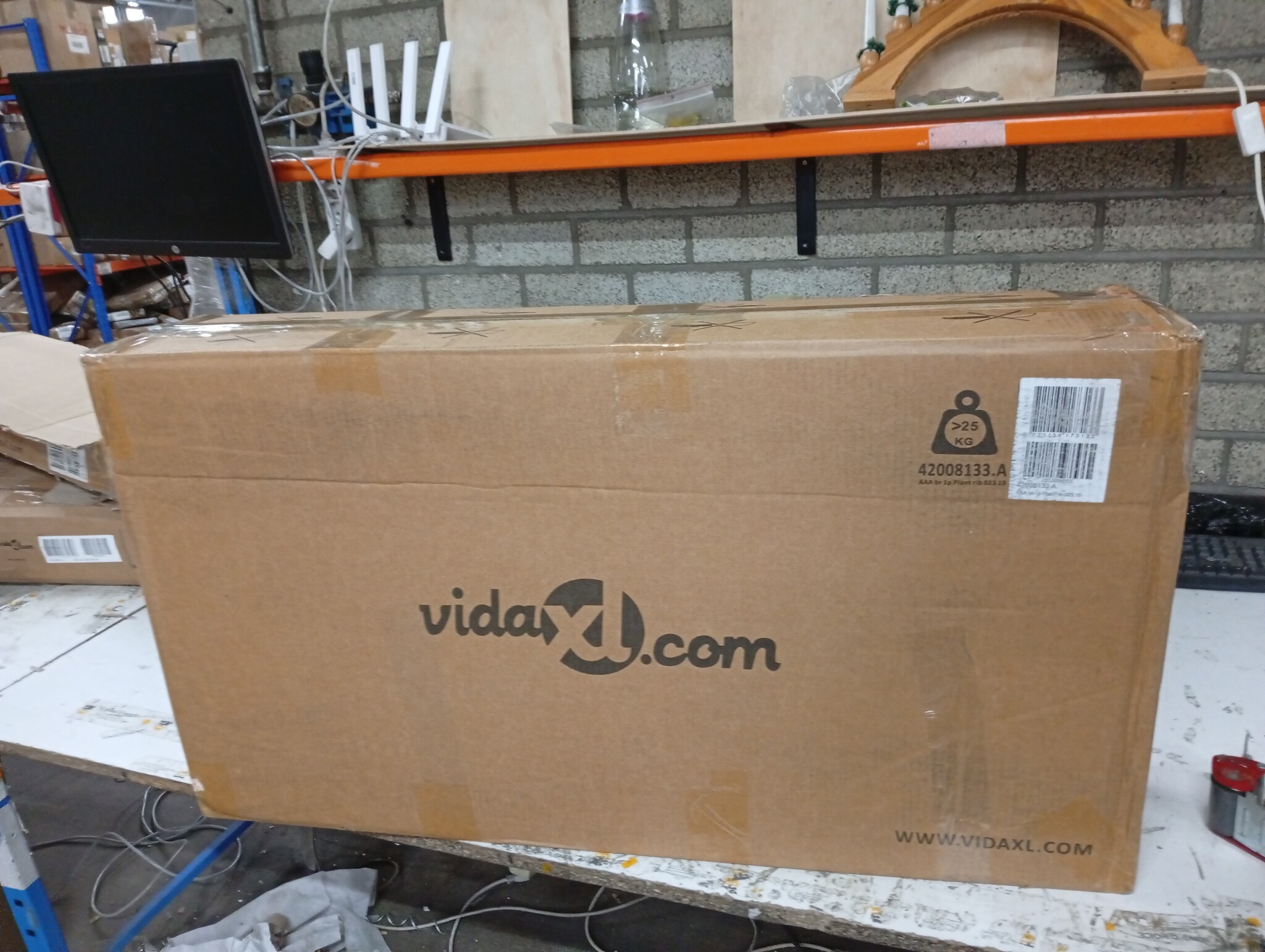 vidaXL Verhoogde plantenbak Bruin 320 x 80 x 81 cm Staal