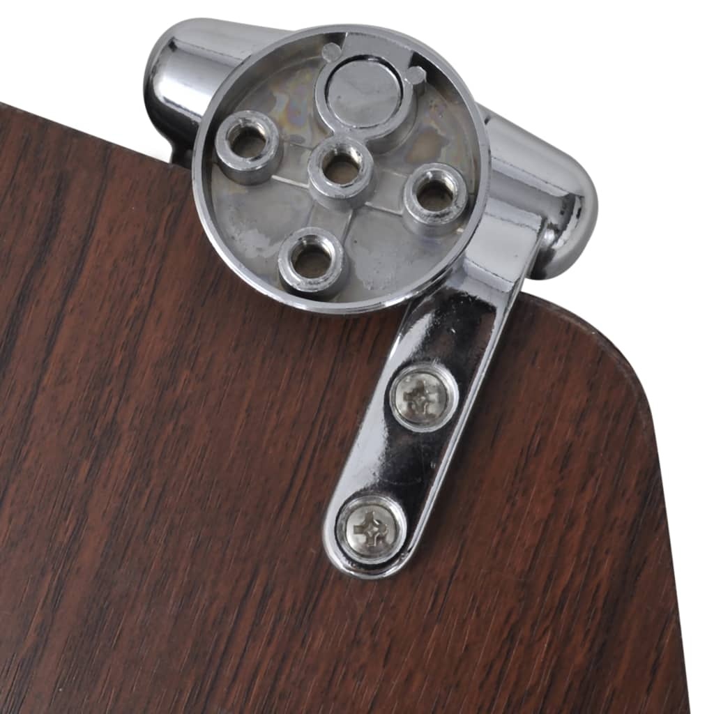 vidaXL Toiletbril Soft-Close MDF Bruin - 41% Korting