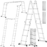 Vouwladder - werkhoogte 5,60 m - aluminium - met platform
