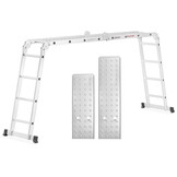 Vouwladder - werkhoogte 5,60 m - aluminium - met platform