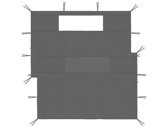vidaXL Prieelzijwanden met Ramen (2 st.) Antraciet - 60% Korting!