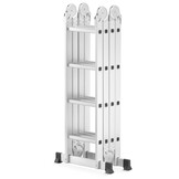 Vouwladder - werkhoogte 5,60 m - aluminium - met platform