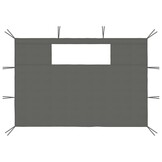 vidaXL Prieelzijwanden met Ramen (2 st.) Antraciet - 60% Korting!