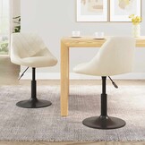 VidaXL Draaibare Eetkamerstoelen - 2 st. Fluweel Crème - 41% Korting!