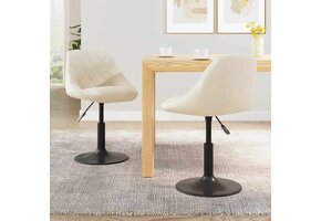 VidaXL Draaibare Eetkamerstoelen - 2 st. Fluweel Crème - 41% Korting!