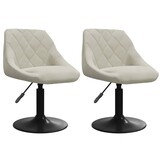 VidaXL Draaibare Eetkamerstoelen - 2 st. Fluweel Crème - 41% Korting!