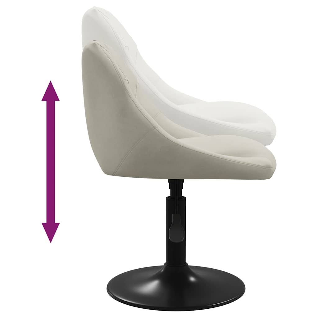 VidaXL Draaibare Eetkamerstoelen - 2 st. Fluweel Crème - 41% Korting!