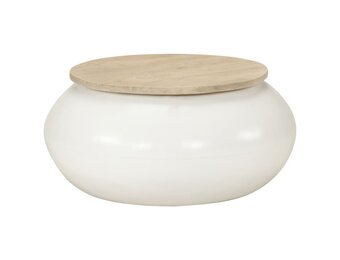 vidaXL Salontafel massief mangohout & ijzer - 51x51x27 cm - 43% korting