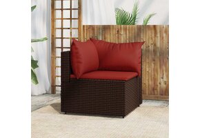 vidaXL Tuinhoekbank Poly Rattan Bruin - 42% Korting!