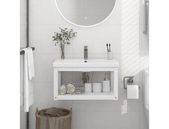 vidaXL Wastafelframe Wit - 59x38x31cm | 35% Korting