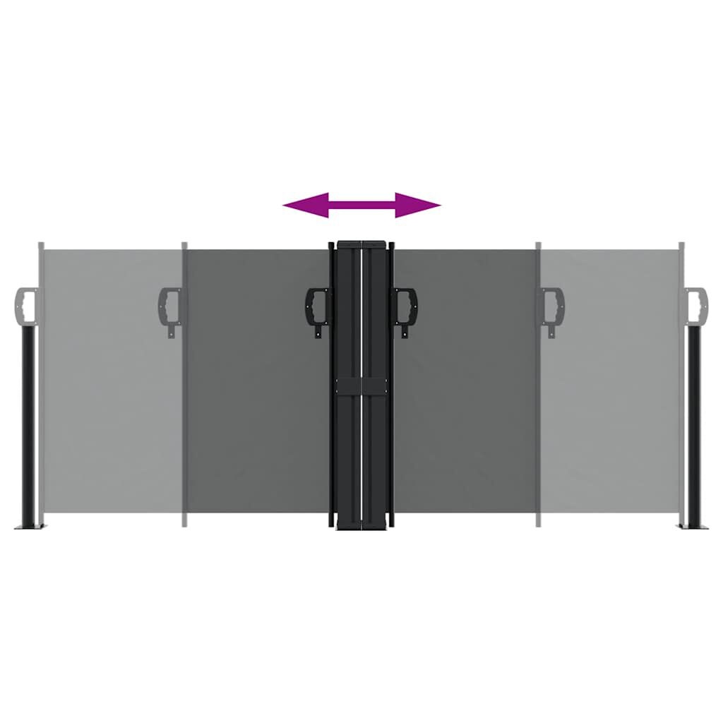 vidaXL Uittrekbaar Windscherm 100x600cm Antraciet | 35% Korting