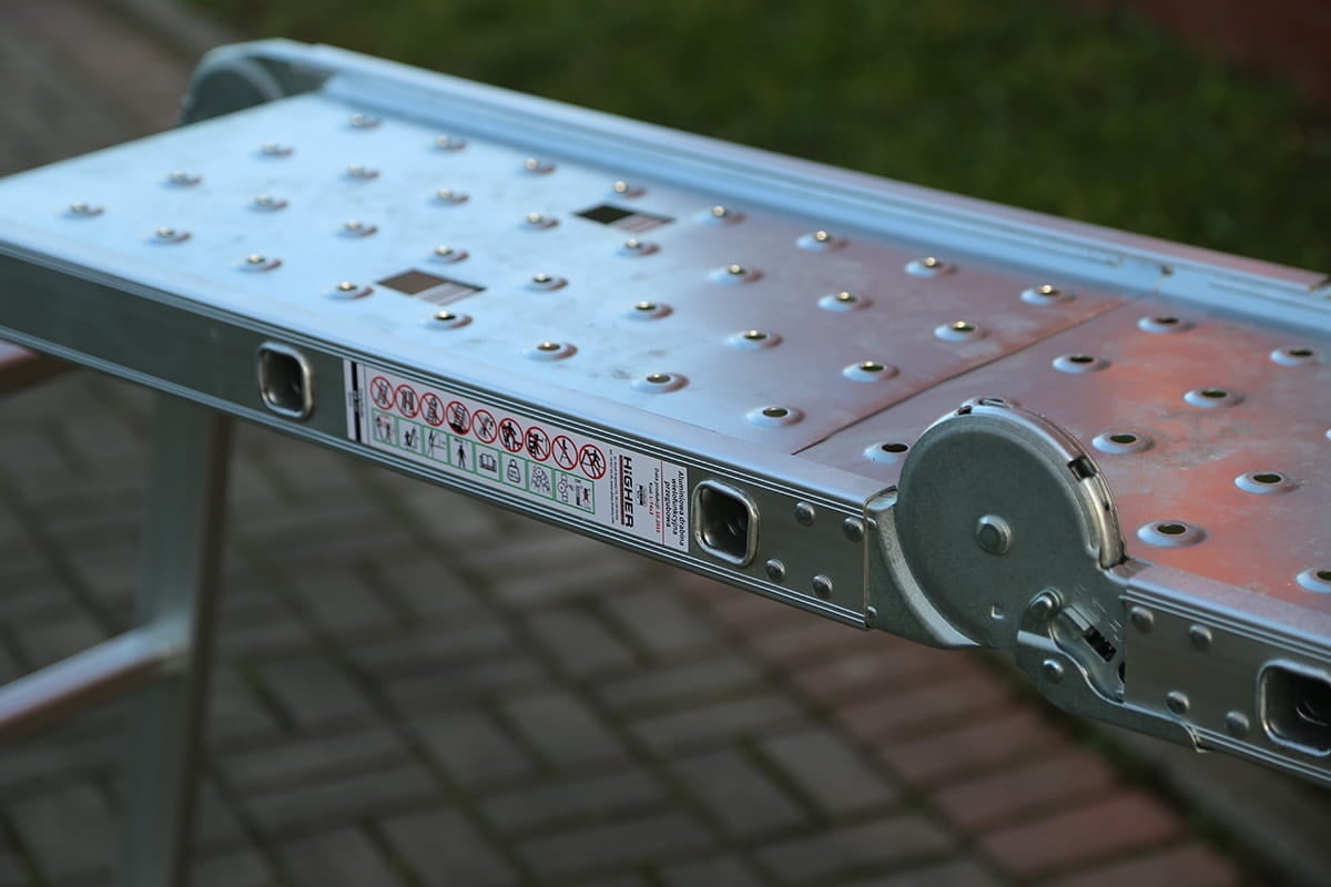 Vouwladder Aluminium 5,60m Werkhoogte + Platform - 47% Korting