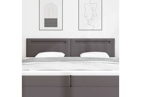 vidaXL Hoofdbord Grijs PVC - 200 cm - 41% Korting