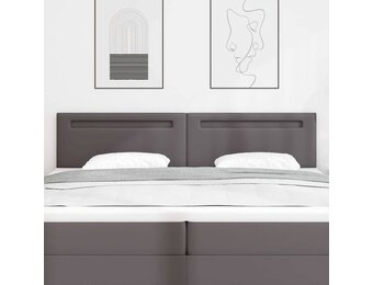 vidaXL Hoofdbord Grijs PVC - 200 cm - 41% Korting