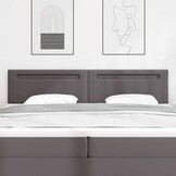 vidaXL Hoofdbord Grijs PVC - 200 cm - 41% Korting