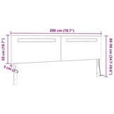 vidaXL Hoofdbord Grijs PVC - 200 cm - 41% Korting