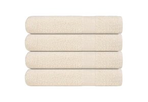 vidaXL Saunahanddoeken 4 st 80x200 cm 360 g/m² 100% katoen crème