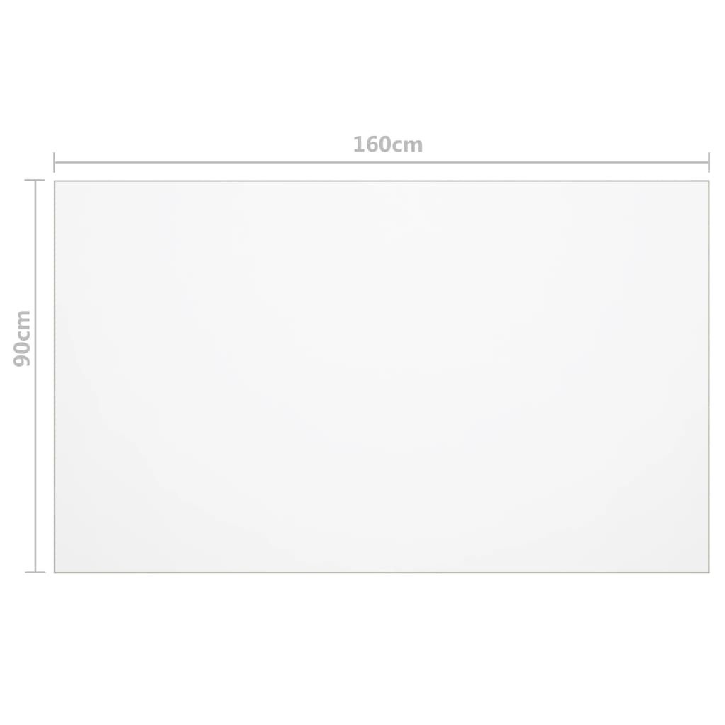 vidaXL Tafelbeschermer 160x90 cm 2 mm PVC transparant