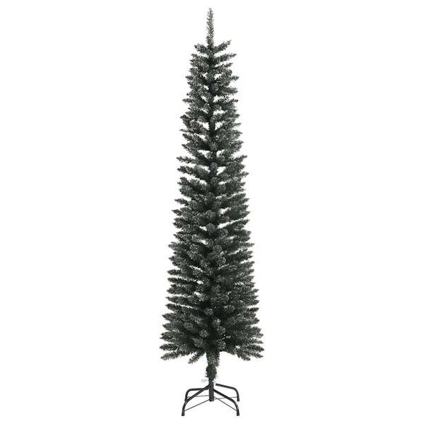 vidaXL Kunstkerstboom met standaard smal 180 cm PVC groen