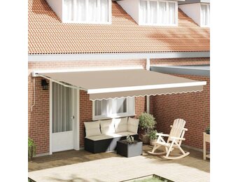 vidaXL Vervangingsdoek Zonnescherm Beige 400x300cm - 60% Korting!