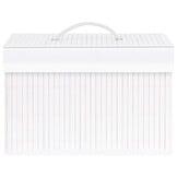 vidaXL Opbergboxen 4 st bamboe wit