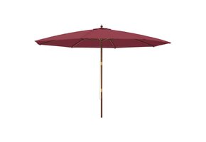 vidaXL Parasol met houten paal 400x273 cm bordeauxrood