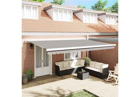 VidaXL Vervangingsdoek Zonnescherm Lichtgrijs 500x300cm - 53% Korting