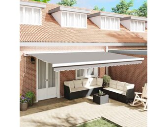 vidaXL Vervangingsdoek voor zonnescherm Lichtgrijs 500 × 300 cm Canvas