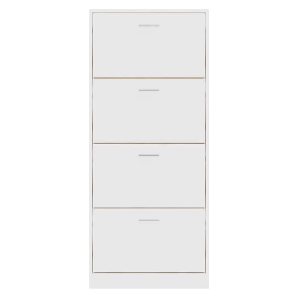 vidaXL Schoenenkast Wit Bewerkt Hout - 63x24x147 cm (59% Korting)