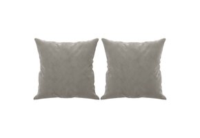VidaXL Sierkussens Fluweel 40x40 cm (2 stuks) - Lichtgrijs - 53% Korting