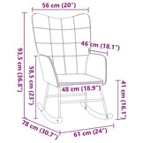 VidaXL Relaxfauteuil Crème - 61x78x98cm - Nu met 35% korting!