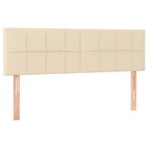 vidaXL Hoofdborden (2 st.) 72x5x78/88 cm stof crèmekleurig - 35% Korting