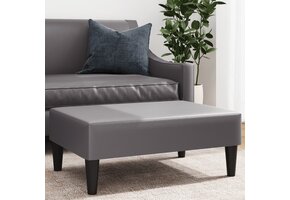 VidaXL Voetenbank Grijs Kunstleer - 62% Korting - 77x55x31 cm