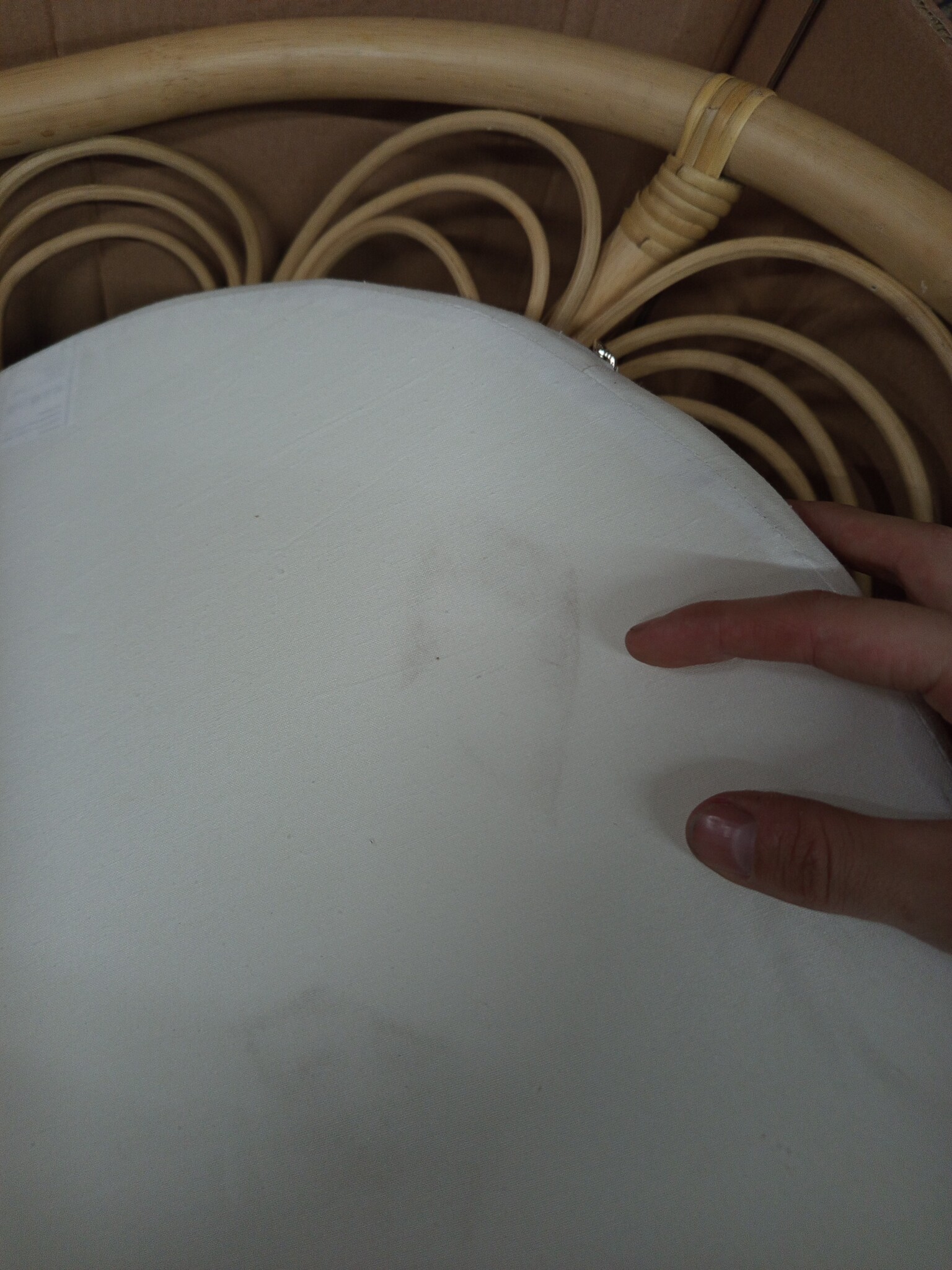 vidaXL Eetkamerstoel Rattan/Linnen - 70% Korting