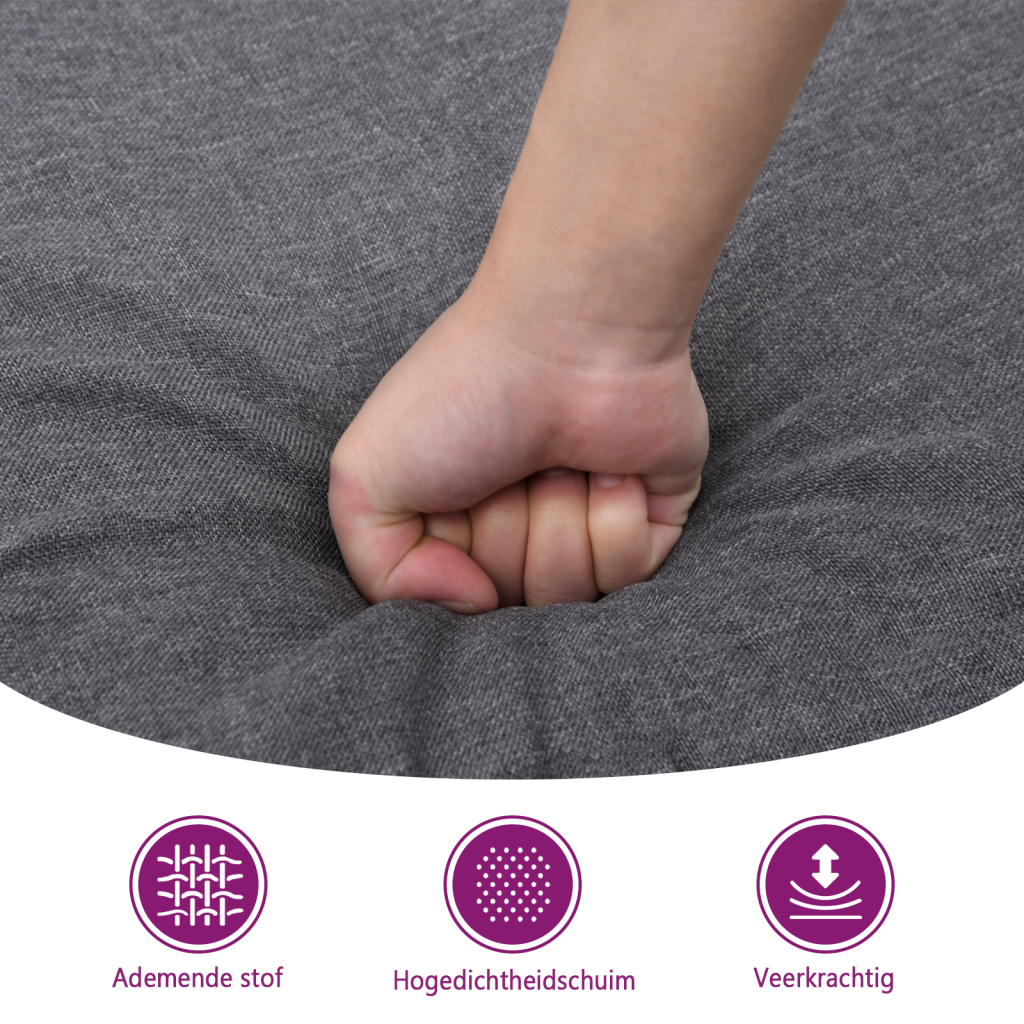 vidaXL Voetenbank Donkergrijs - 30% Korting