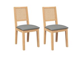 vidaXL Eetkamerstoelen - 2 st massief rubberhout - 39% Korting
