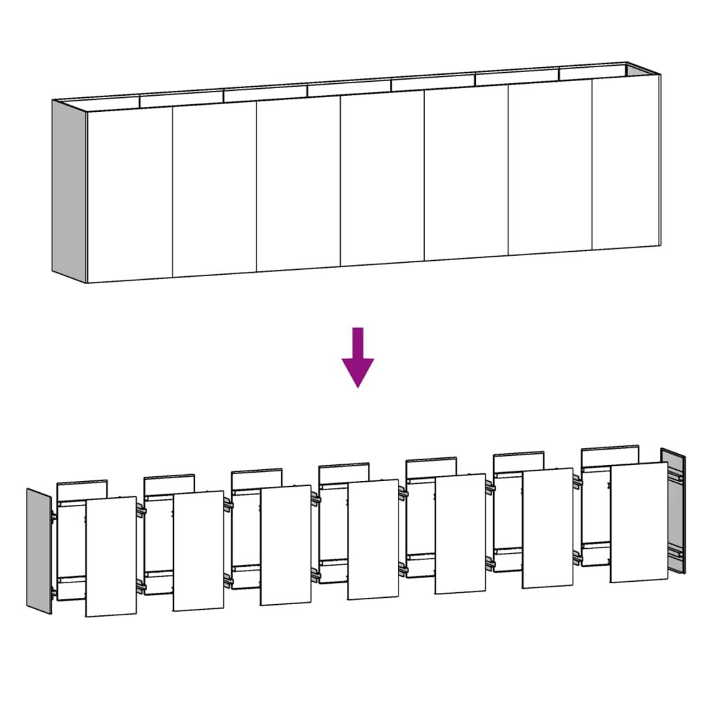 vidaXL Verhoogde Plantenbak Cortenstaal 280x40x80 cm - 60% Korting!