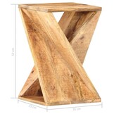 vidaXL Bijzettafel 35x35x55 cm massief mangohout - Nu 35% Korting!
